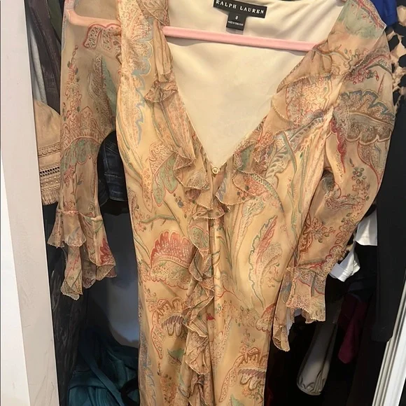 Ralph Lauren Cream and Pink Dress - Picture 4 of 4